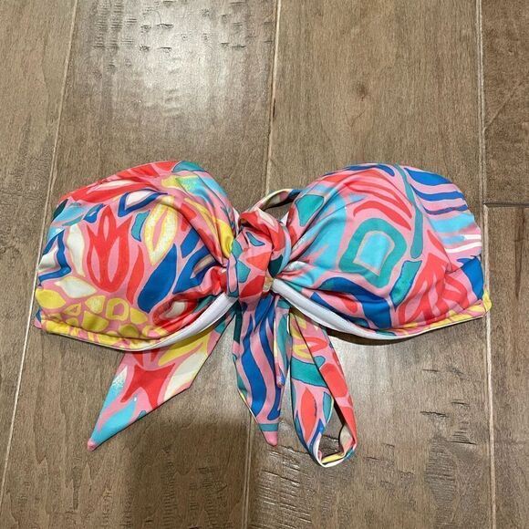 Kenny Flowers The Columbia Front Tie Bandeau Bikini Top - Picture 2 of 4